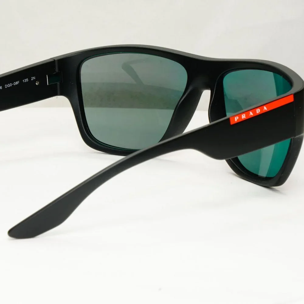 Men's Prada Blue Red Mirror Square Sunglasses